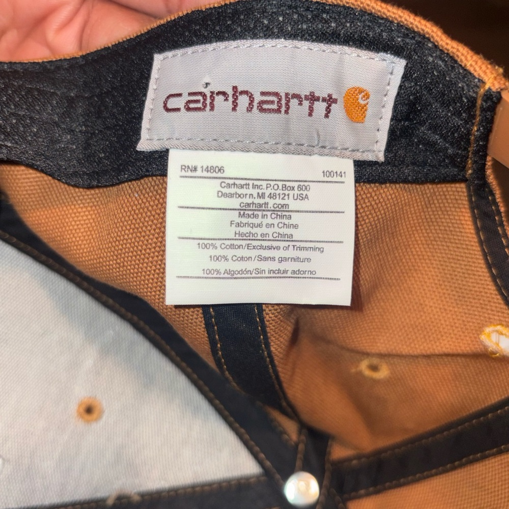 Carhartt Tan Logo Snapback - Picture 4 of 6